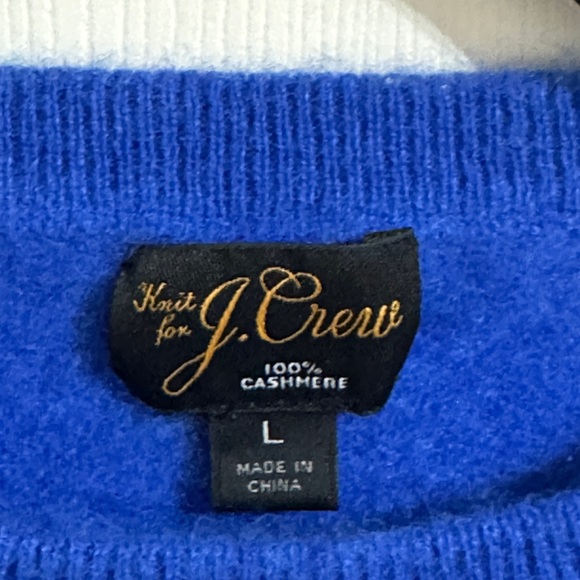 Blue J Crew Cashmere sweater size L - Picture 2 of 5